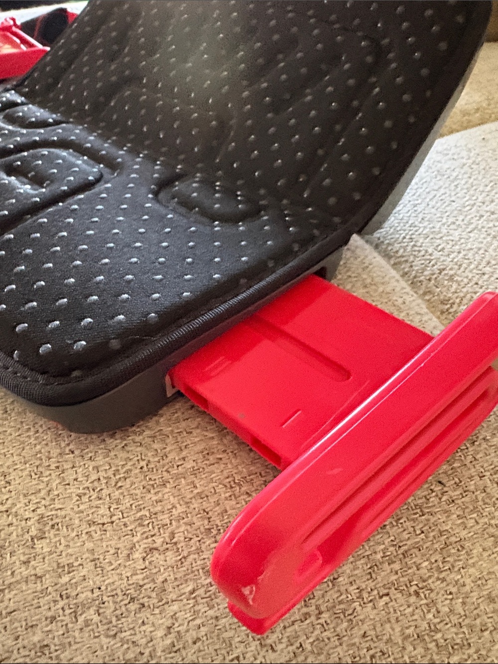 MiFold Booster Seat Compact Travel Booster in Black and Red - Picture 4 of 14